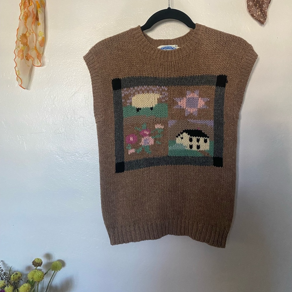 Vintage wool farm vest!